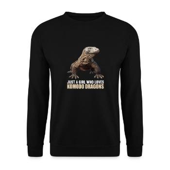 Komodowarane Komodowaran - Unisex Pullover - Schwarz - Vorne - Alina (178cm) & Michal (187cm)