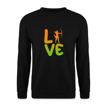 Archer Tir à l’arc - Sweat-shirt Unisexe - noir - Devant - Alina (178cm) & Michal (187cm)