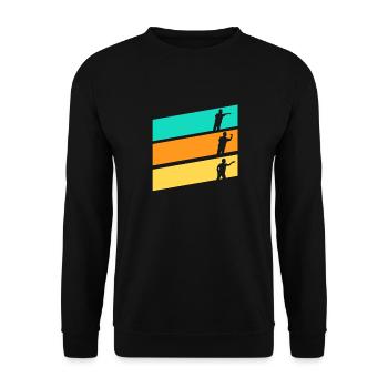 Joueur de fléchettes Fléchettes - Sweat-shirt Unisexe - noir - Devant - Alina (178cm) & Michal (187cm)