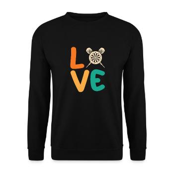 Joueur de fléchettes Fléchettes - Sweat-shirt Unisexe - noir - Devant - Alina (178cm) & Michal (187cm)