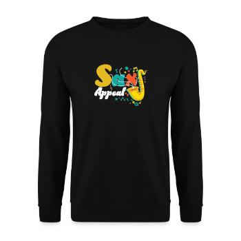 Saxophones Pun Sax Appeal - Unisex Sweatshirt - black - Front - Alina (178cm) & Michal (187cm)