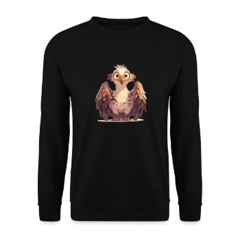 Vulture Geier - Unisex Pullover - Schwarz - Vorne - Alina (178cm) & Michal (187cm)