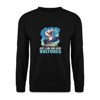 Vulture Geier - Unisex Pullover - Schwarz - Vorne - Alina (178cm) & Michal (187cm)