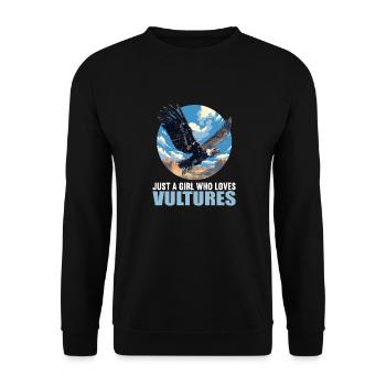 Vulture Geier - Unisex Pullover - Schwarz - Vorne - Alina (178cm) & Michal (187cm)