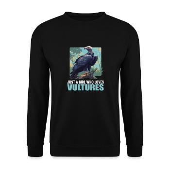 Vulture Geier - Unisex Pullover - Schwarz - Vorne - Alina (178cm) & Michal (187cm)