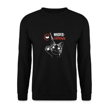 Whiskerlicious Bites – Sushi for Cat Lovers - Unisex Sweatshirt - black - Front - Alina (178cm) & Michal (187cm)