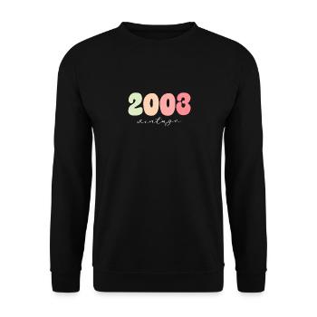 Birthday Year of birth 2003 - Unisex Sweatshirt - black - Front - Alina (178cm) & Michal (187cm)