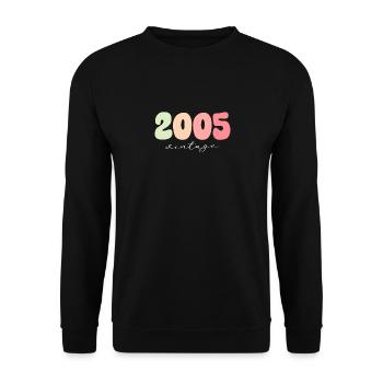 Année de naissance 2005 - Sweat-shirt Unisexe - noir - Devant - Alina (178cm) & Michal (187cm)