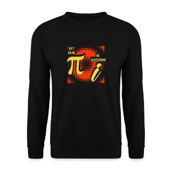 Humour mathématique – Pi vs. nombre imaginaire - Sweat-shirt Unisexe - noir - Devant - Alina (178cm) & Michal (187cm)