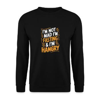 Intermittent fasting Intermittent fasting - Unisex Sweatshirt - black - Front - Alina (178cm) & Michal (187cm)