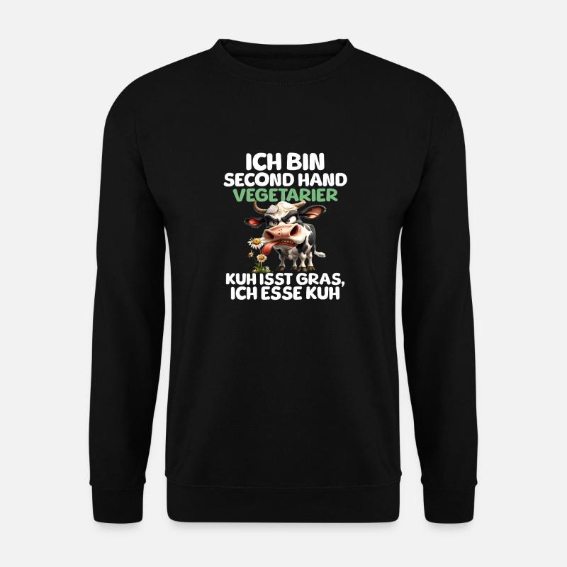 Second Hand Vegetarier - Unisex Pullover - Schwarz