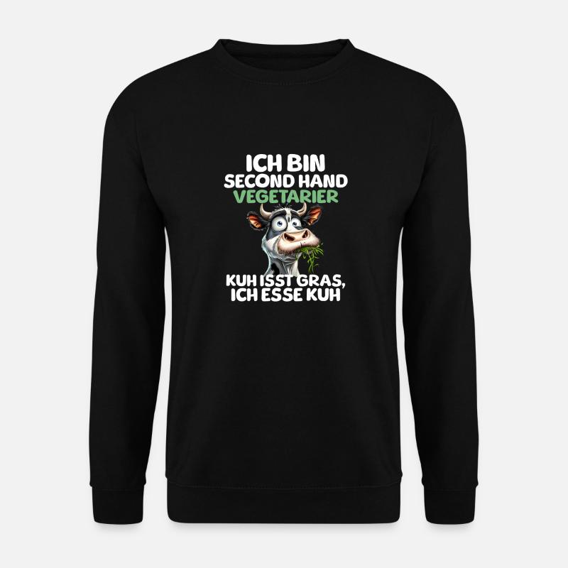 Second Hand Vegetarian - Unisex Sweatshirt - black