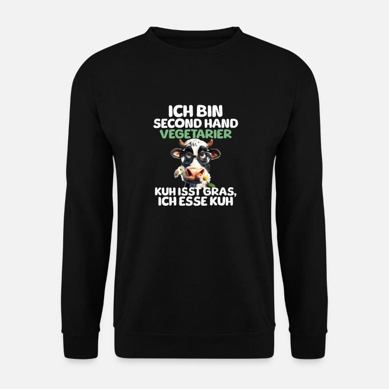 Second Hand Vegetarian - Unisex Sweatshirt - black