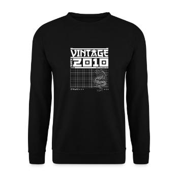 Samurai Spirit Born 2010 - Vintage Dragon 15th - Unisex Pullover - Schwarz - Vorne - Alina (178cm) & Michal (187cm)
