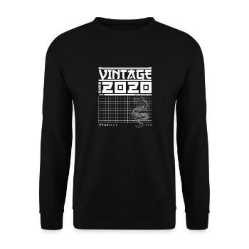 Samurai Spirit Born 2020 - Vintage Dragon 5th - Unisex Pullover - Schwarz - Vorne - Alina (178cm) & Michal (187cm)