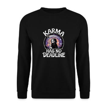 Le karma n’a pas de date limite Destiny Destin Équilibre - Sweat-shirt Unisexe - noir - Devant - Alina (178cm) & Michal (187cm)