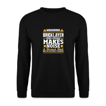 L’avertissement de Mason utilise des malédictions et fait du bruit - Sweat-shirt Unisexe - noir - Devant - Alina (178cm) & Michal (187cm)