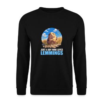 Lemmings Lemming - Unisex Sweatshirt - black - Front - Alina (178cm) & Michal (187cm)
