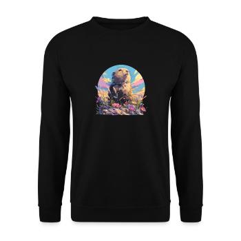 Lemmings Lemming - Unisex Sweatshirt - black - Front - Alina (178cm) & Michal (187cm)