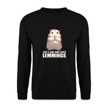Lemmings Lemming - Unisex Sweatshirt - black - Front - Alina (178cm) & Michal (187cm)