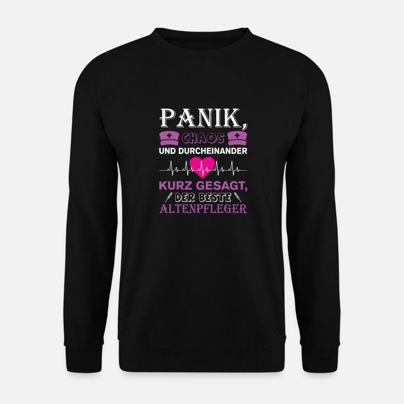 Altenpfleger Geschenk Altenpflege Pflegefachkraft - Unisex Pullover - Schwarz