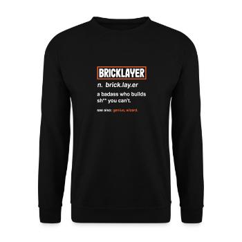 Mason Definition Genius Wizard Humor - Unisex Sweatshirt - black - Front - Alina (178cm) & Michal (187cm)