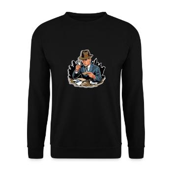 DETECTIVES IN ACTION - Unisex Sweatshirt - black - Front - Alina (178cm) & Michal (187cm)