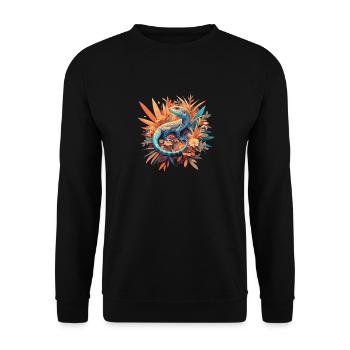 Lizards Lizard - Unisex Sweatshirt - black - Front - Alina (178cm) & Michal (187cm)