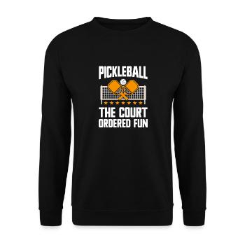 Pickleball : le paddleball amusant ordonné par le tribunal - Sweat-shirt Unisexe - noir - Devant - Alina (178cm) & Michal (187cm)
