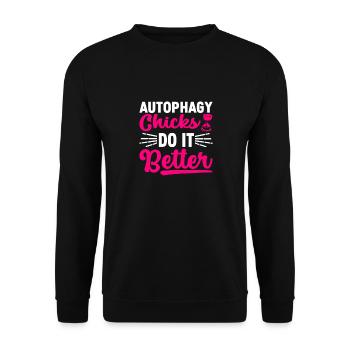Intermittent fasting Intermittent fasting - Unisex Sweatshirt - black - Front - Alina (178cm) & Michal (187cm)