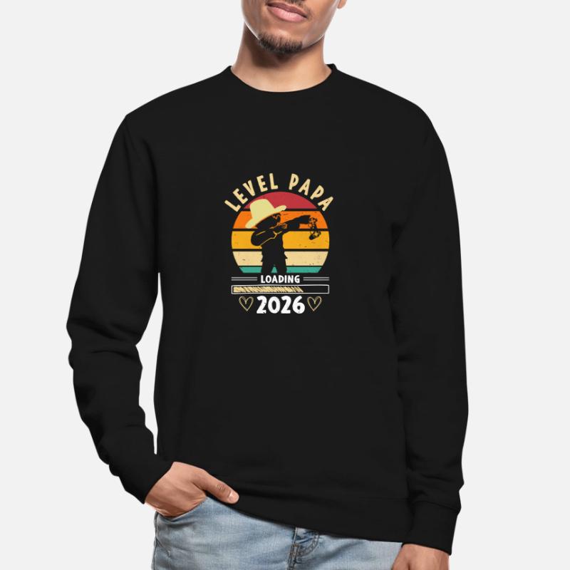 Level Complete Papa 2026 Loading Werdender Papa Unisex Pullover