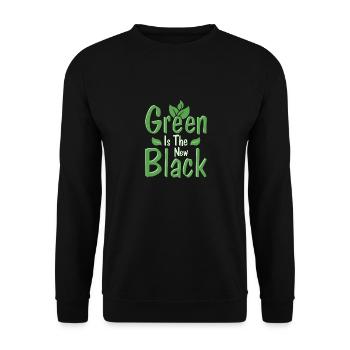 Green Is The New Black Earth Day Planet - Unisex Sweatshirt - black - Front - Alina (178cm) & Michal (187cm)