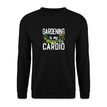 Plant Lover Gardening Gardening Is - Unisex Sweatshirt - black - Front - Alina (178cm) & Michal (187cm)