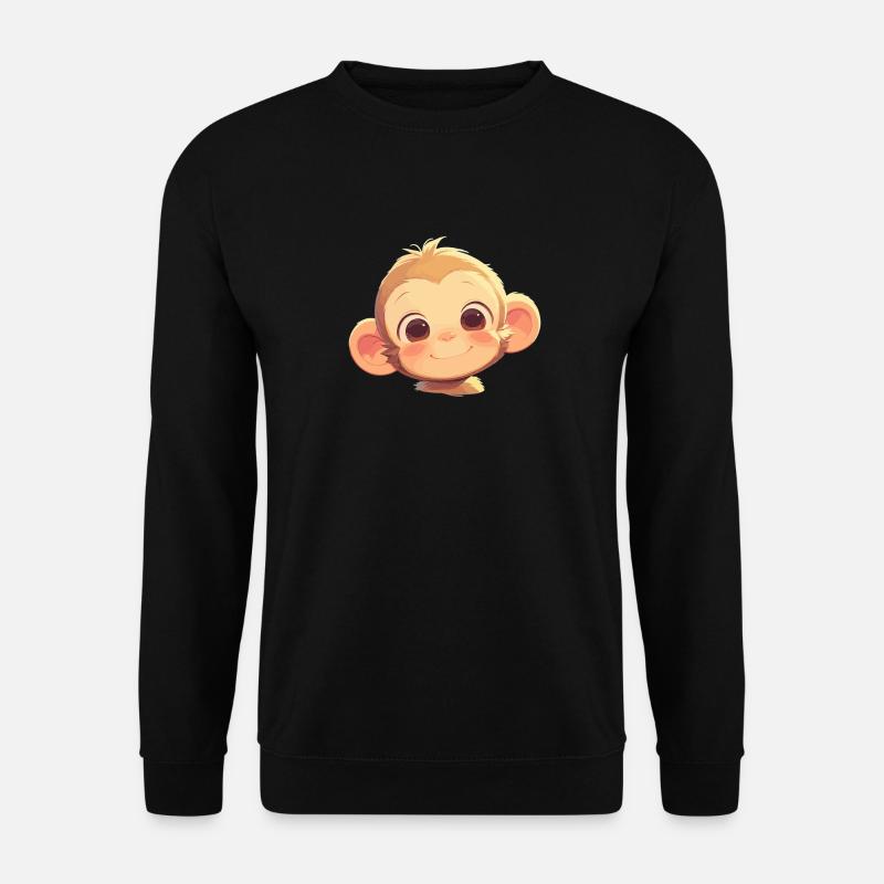 Makaken Makake - Unisex Pullover - Schwarz