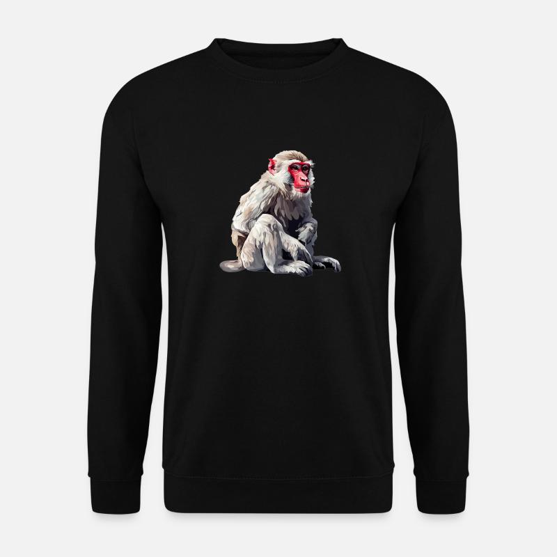 Makaken Makake - Unisex Pullover - Schwarz