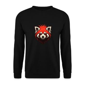 Panda punk roux - Sweat-shirt Unisexe - noir - Devant - Alina (178cm) & Michal (187cm)