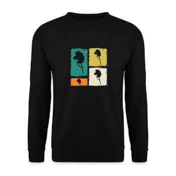 Steckenpferd Hobby Horsing - Unisex Pullover - Schwarz - Vorne - Alina (178cm) & Michal (187cm)
