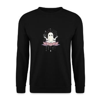 Geist Yoga Meditation Zen Namaste Lotus - Unisex Pullover - Schwarz - Vorne - Alina (178cm) & Michal (187cm)