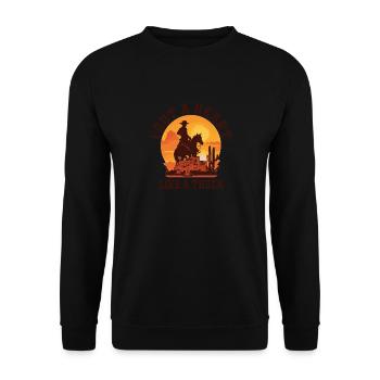 I Got A Heart Like A Truck - Unisex Sweatshirt - black - Front - Alina (178cm) & Michal (187cm)