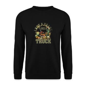 J’ai un cœur comme un camion - Sweat-shirt Unisexe - noir - Devant - Alina (178cm) & Michal (187cm)