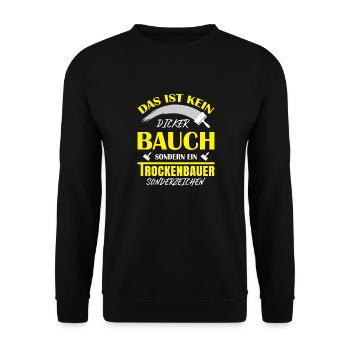 Trockenbau Trockenbauer Trockenbaumonteur Geschenk - Unisex Pullover - Schwarz - Vorne - Alina (178cm) & Michal (187cm)