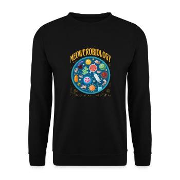 Miaoucrobiologie - Sweat-shirt Unisexe - noir - Devant - Alina (178cm) & Michal (187cm)