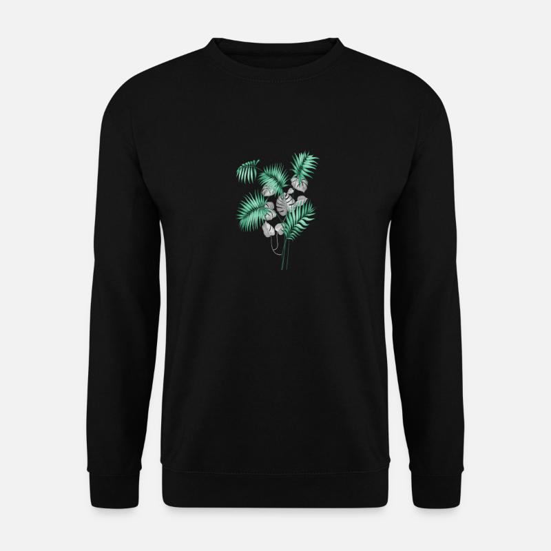 Tropical Leaves Design - Unisex Sweatshirt - black