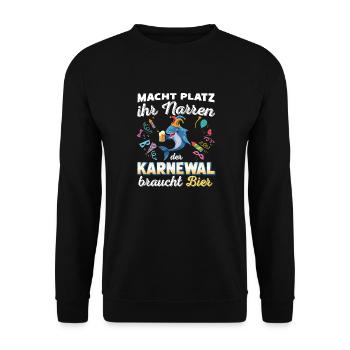 confettis carnaval carnaval design amusant - Sweat-shirt Unisexe - noir - Devant - Alina (178cm) & Michal (187cm)