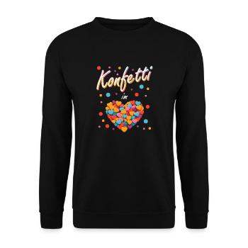 confettis carnaval carnaval design amusant - Sweat-shirt Unisexe - noir - Devant - Alina (178cm) & Michal (187cm)