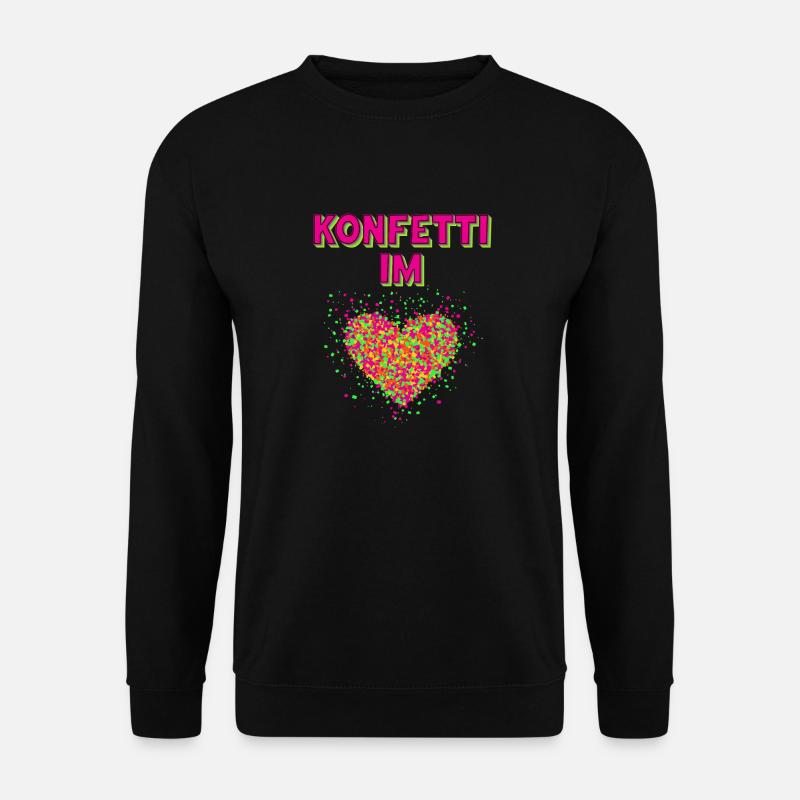 Konfetti Fasching Karneval Spaß Design - Unisex Pullover - Schwarz