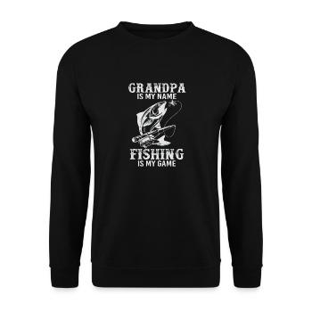 Fishing Is My Game - Unisex Sweatshirt - black - Front - Alina (178cm) & Michal (187cm)