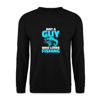 Juste un gars qui aime la pêche - Sweat-shirt Unisexe - noir - Devant - Alina (178cm) & Michal (187cm)