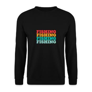 Fishing - Unisex Sweatshirt - black - Front - Alina (178cm) & Michal (187cm)
