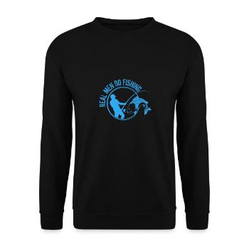 De vrais hommes font de la pêche - Sweat-shirt Unisexe - noir - Devant - Alina (178cm) & Michal (187cm)